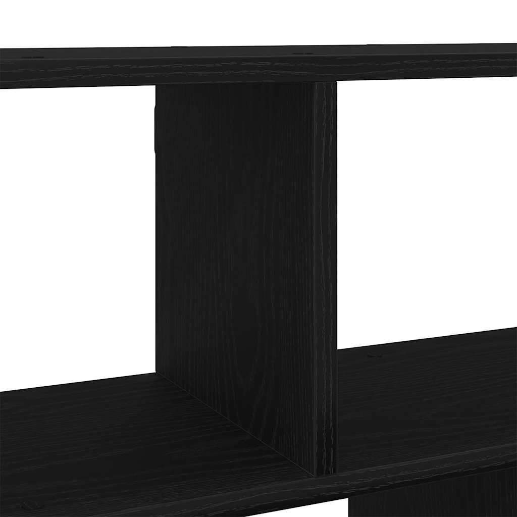 Wandregal Schwarz Eichen-Optik 100x25x50 cm Holzwerkstoff