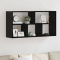 Wandregal Schwarz Eichen-Optik 100x25x50 cm Holzwerkstoff
