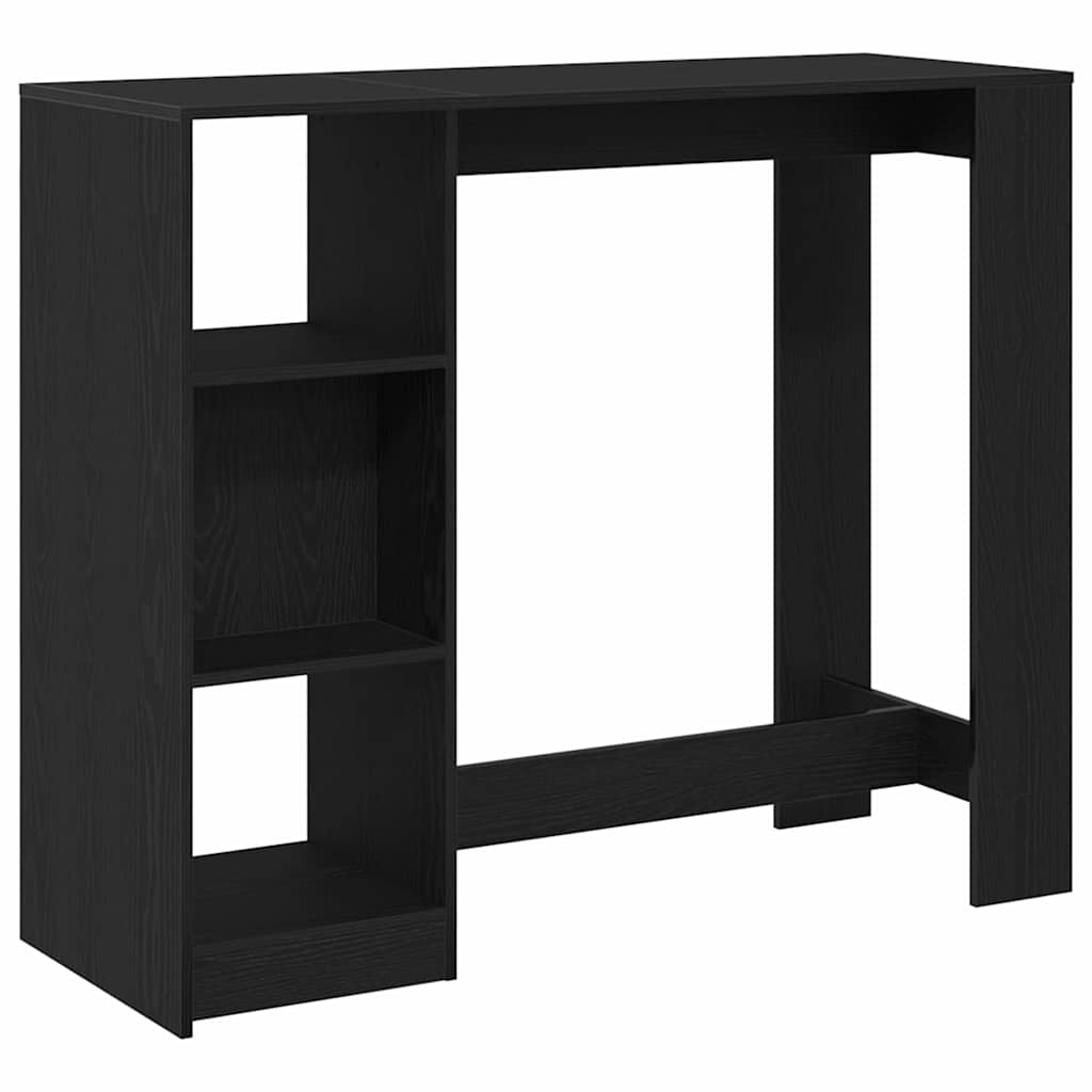 Bartisch Schwarz Eichen-Optik 124 x 46 x 103.5 cm Holzwerkstoff