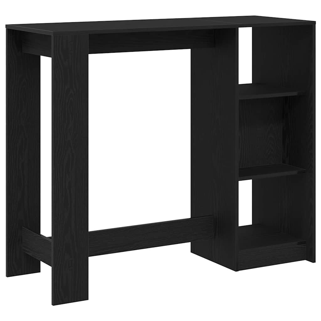 Bartisch Schwarz Eichen-Optik 124 x 46 x 103.5 cm Holzwerkstoff