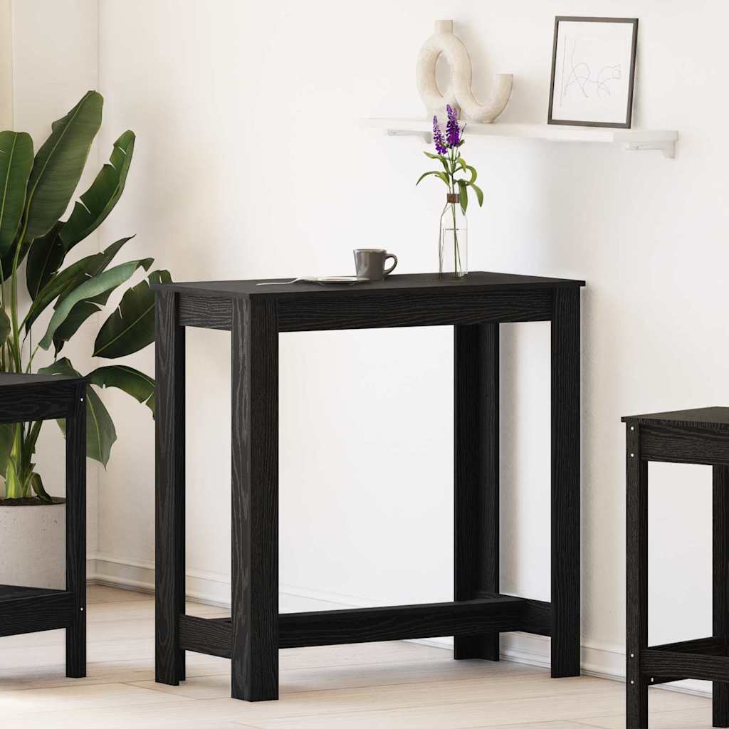 Bartisch Schwarz Eichen-Optik 102 x 50 x 103,5 cm Holzwerkstoff