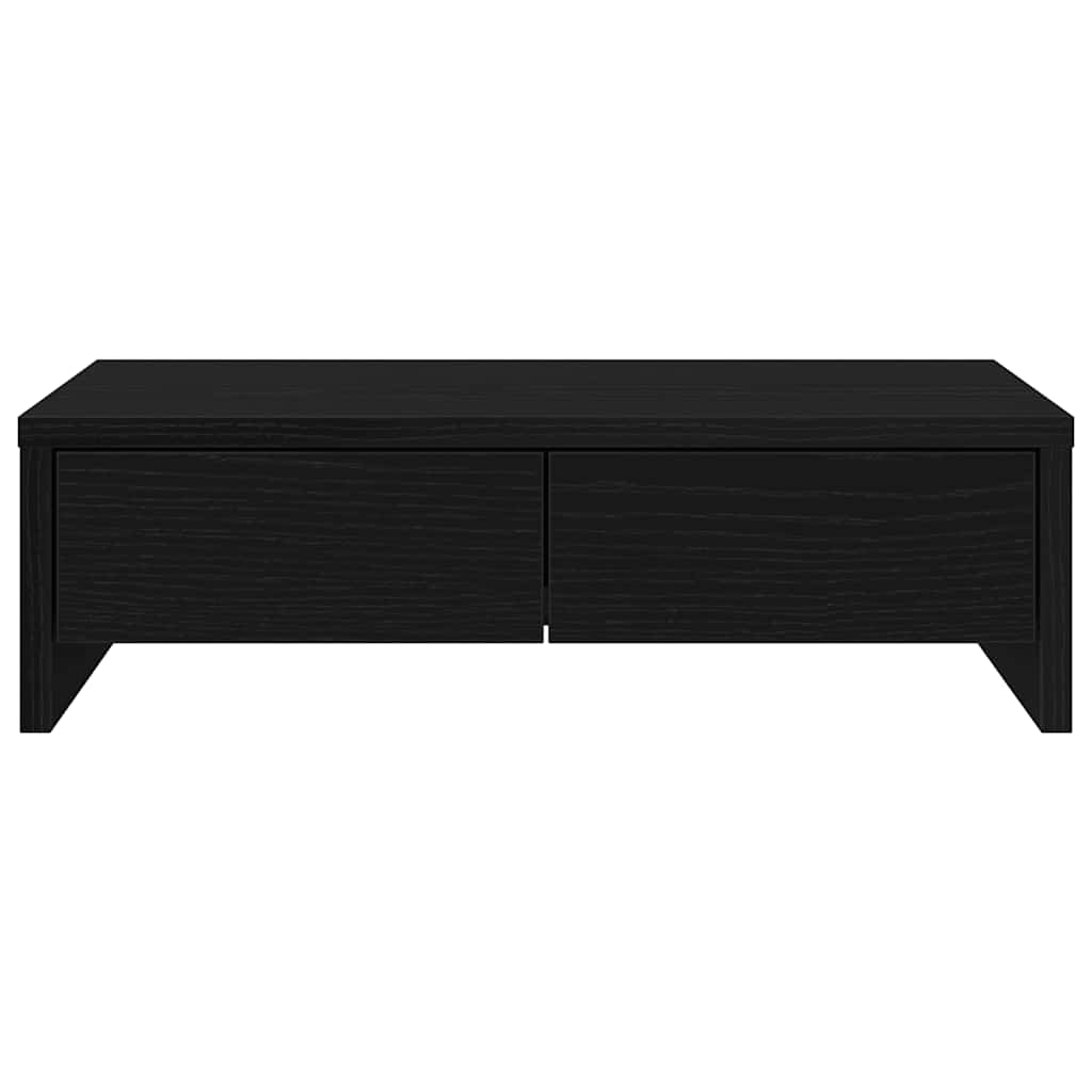 Monitorständer mit Schubladen Schwarz Eichen-Optik 50x27x15 cm
