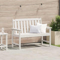 Gartenbank Weiß 120 x 59 x 88 cm HDPE