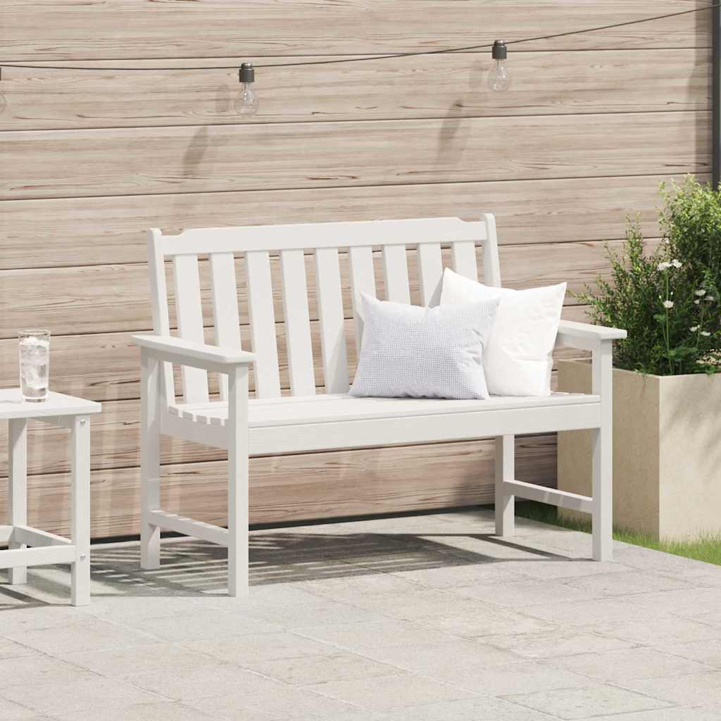 Gartenbank Weiß 120 x 59 x 88 cm HDPE