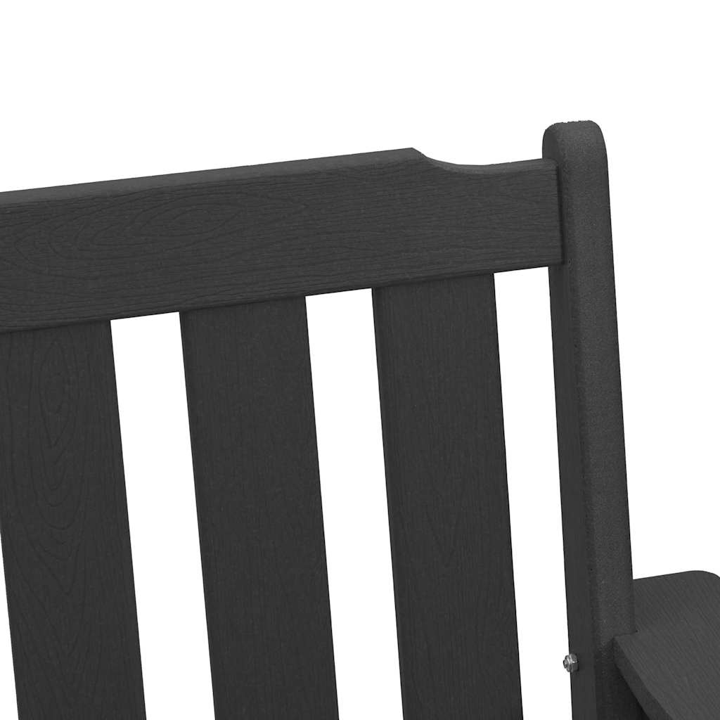 Garten-Esszimmerstuhl 2 pcs Schwarz 65,5 x 59 x 88 cm HDPE
