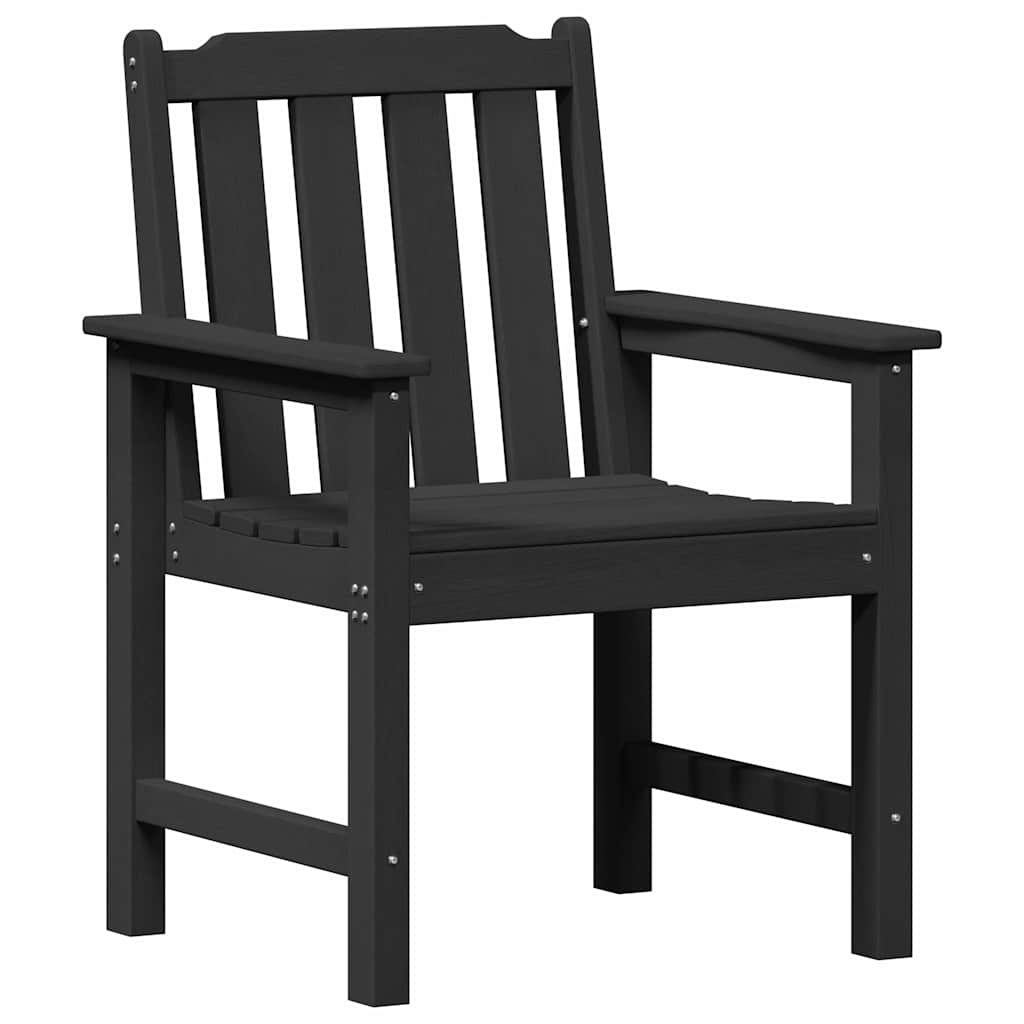 Garten-Esszimmerstuhl 2 pcs Schwarz 65,5 x 59 x 88 cm HDPE