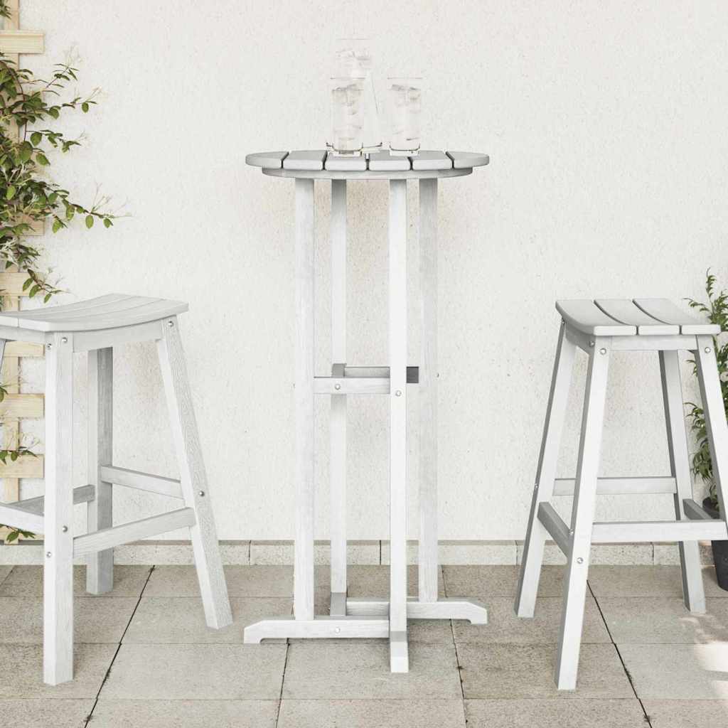Bartisch Weiß 55 x 55 x 107 cm Polyethylen
