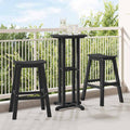 Barhocker 2 pcs Schwarz 52 x 43 x 73,5 cm HDPE