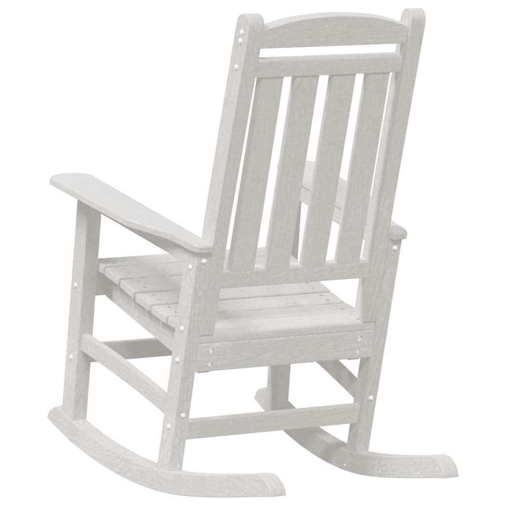 Schaukelstuhl für den Garten Weiß 92 x 70 x 108cm HDPE