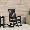 Schaukelstuhl für den Garten Schwarz 92 x 70 x 108cm HDPE