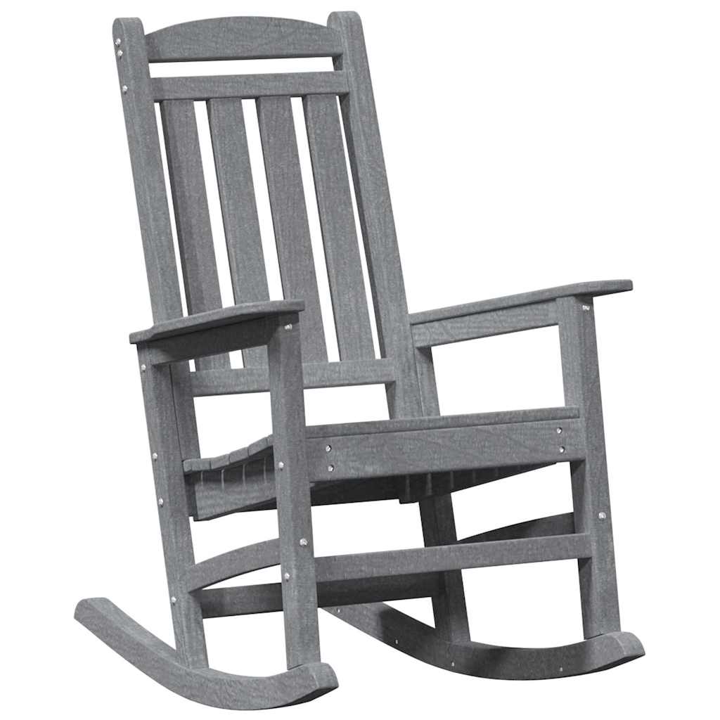 Schaukelstuhl für den Garten Hellgrau 92 x 70 x 108cm HDPE