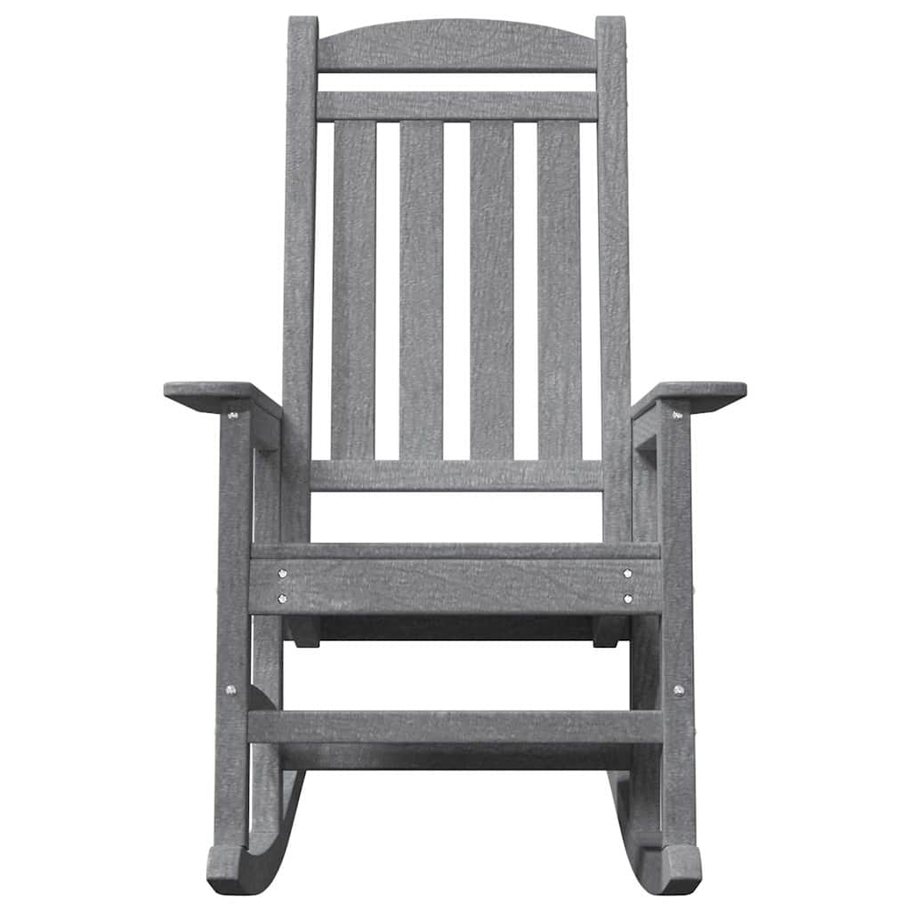Schaukelstuhl für den Garten Hellgrau 92 x 70 x 108cm HDPE