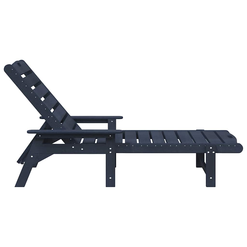 Sonnenliege Marineblau 195,5 x 53 x 98,5 cm HDPE