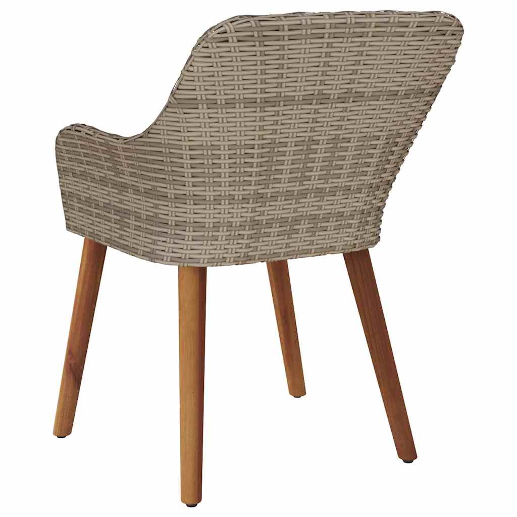 Gartenstuhl 2 pcs Schwarz 62,5 x 55 x 82 cm Poly-Rattan