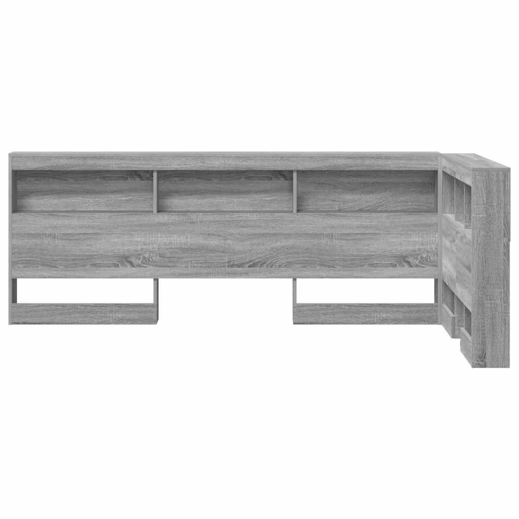 Aufbewahrungskopfteil Graues Sonoma 80 cm Holzwerkstoff