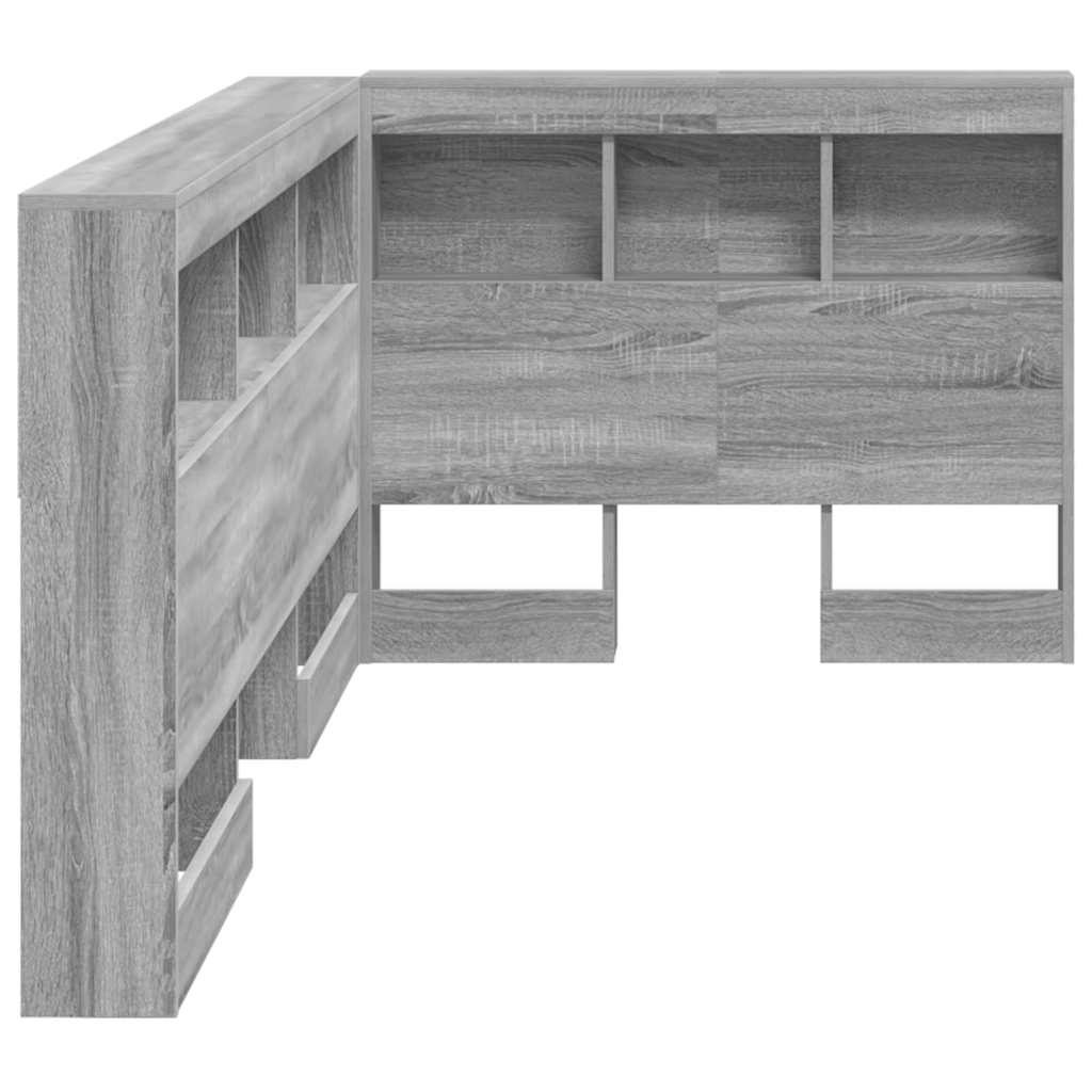 Aufbewahrungskopfteil Graues Sonoma 80 cm Holzwerkstoff