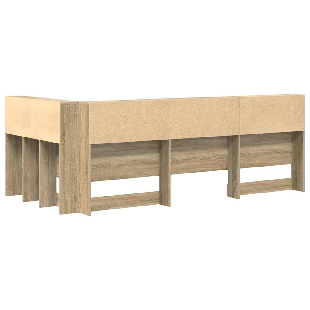 Aufbewahrungskopfteil Sonoma-Eiche 90 cm Holzwerkstoff