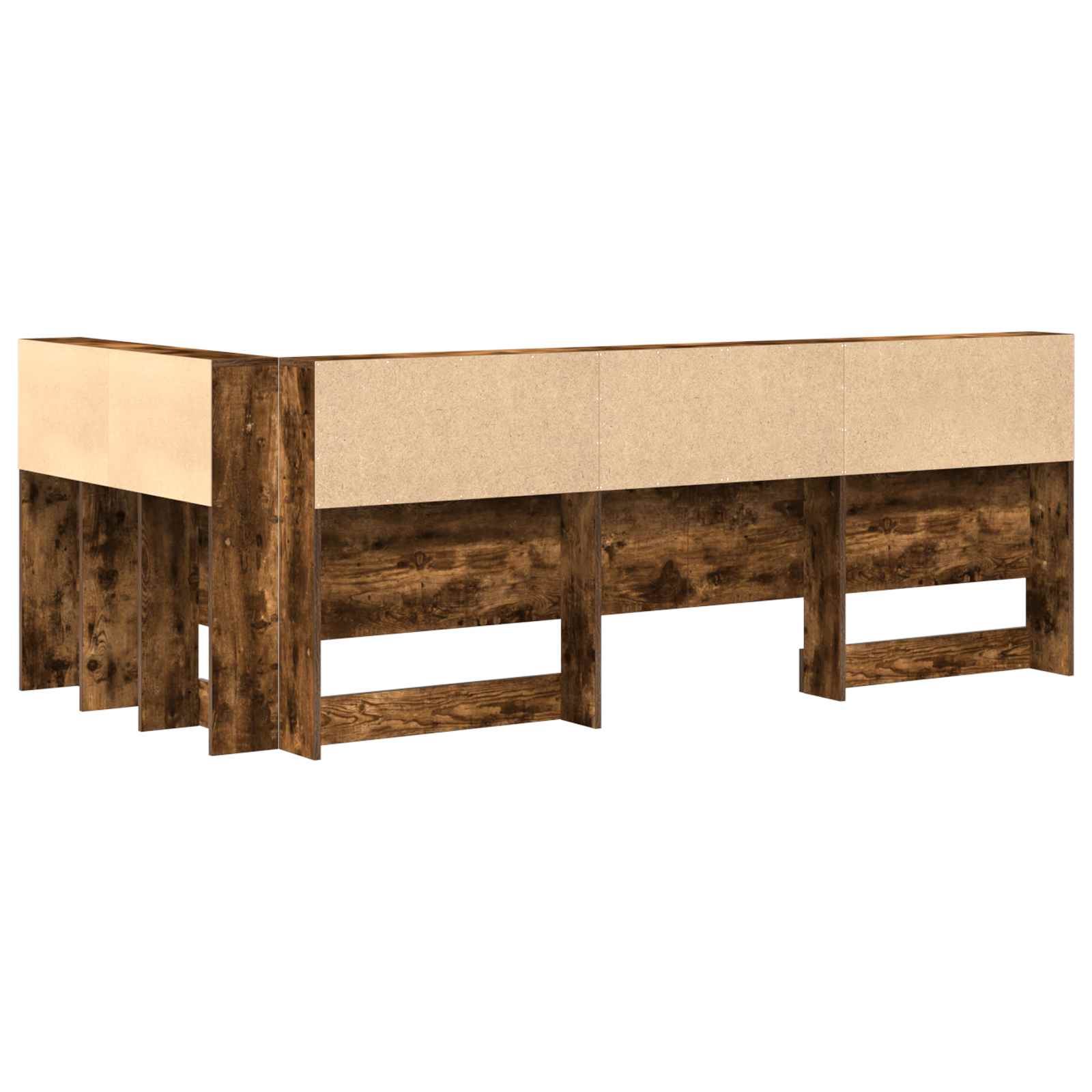 Aufbewahrungskopfteil Geräucherte Eiche 90 cm Holzwerkstoff