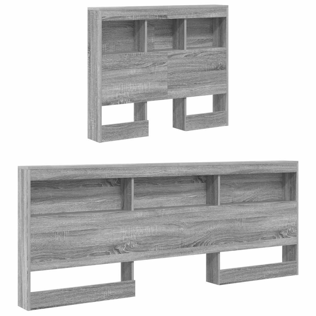 Aufbewahrungskopfteil Graues Sonoma 90 cm Holzwerkstoff