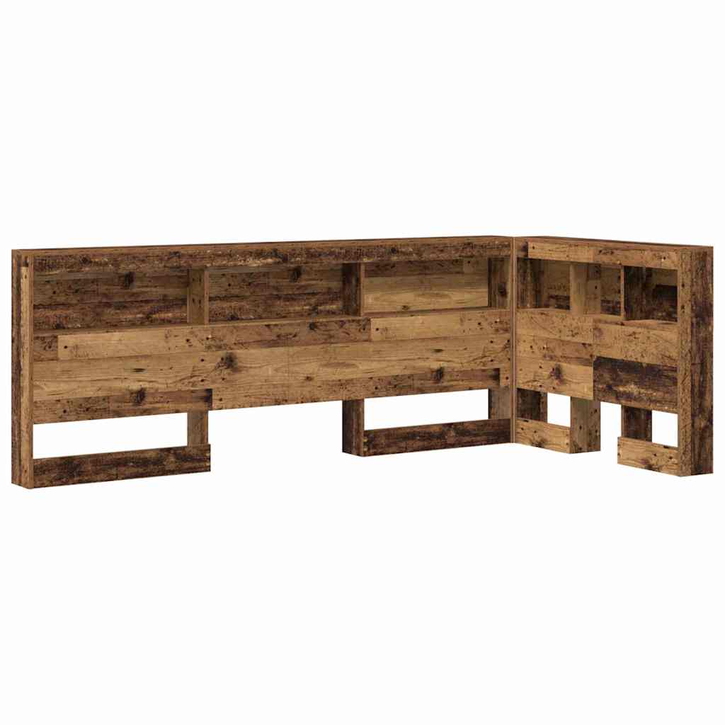 Aufbewahrungskopfteil mit Regal Altholz 90 cm Holzwerkstoff