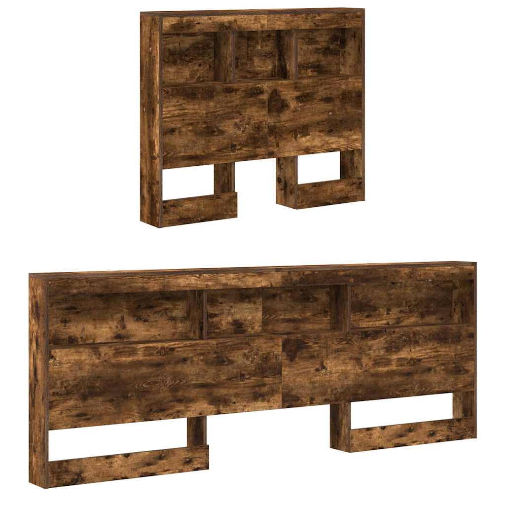 Aufbewahrungskopfteil Geräucherte Eiche 100 cm Holzwerkstoff
