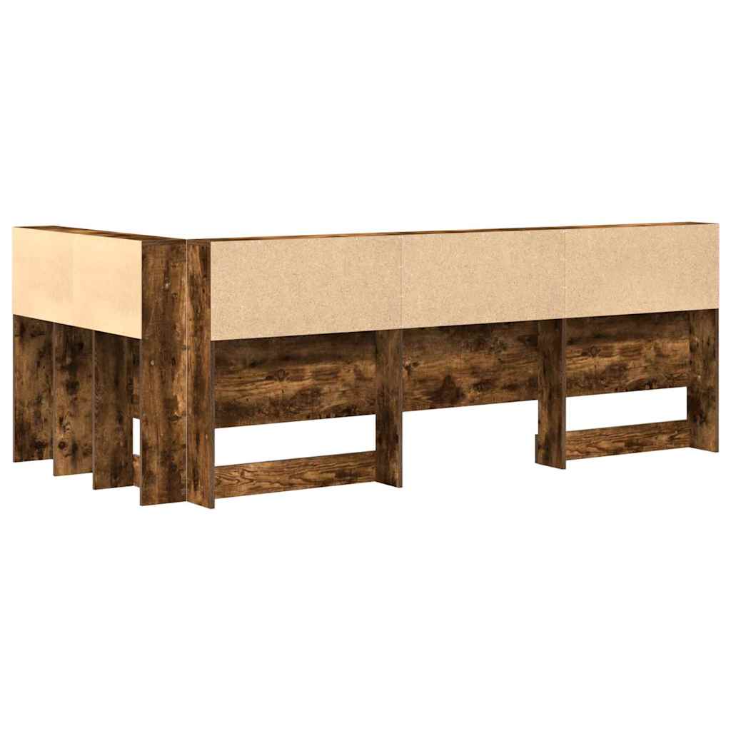Aufbewahrungskopfteil Geräucherte Eiche 100 cm Holzwerkstoff