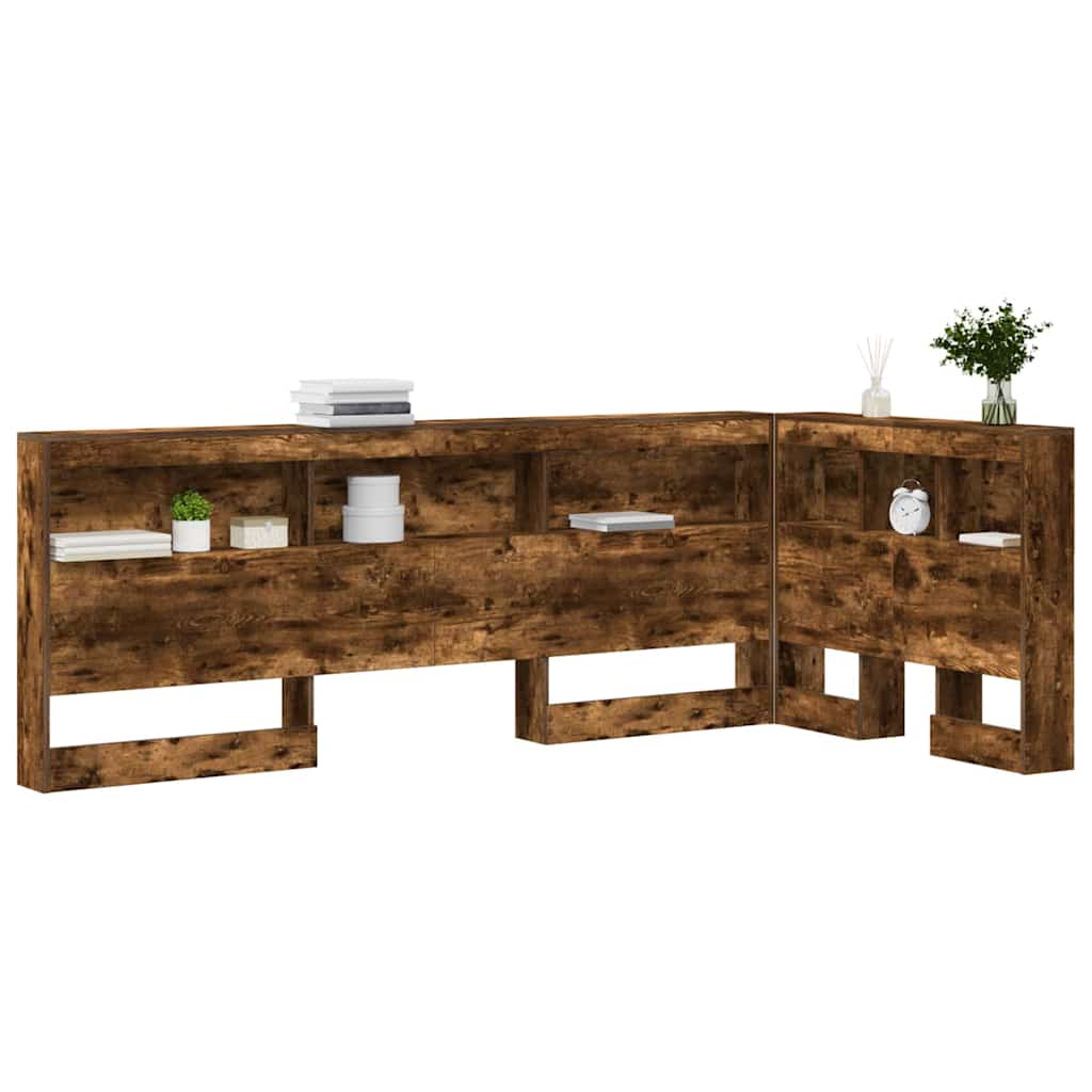 Aufbewahrungskopfteil Geräucherte Eiche 100 cm Holzwerkstoff