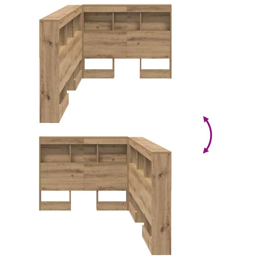Aufbewahrungskopfteil Artisan-Eiche 100 cm Holzwerkstoff