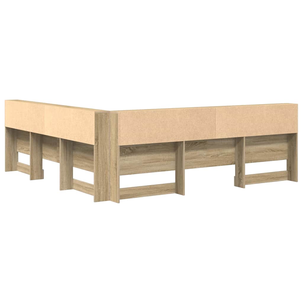 Aufbewahrungskopfteil Sonoma-Eiche 200 cm Holzwerkstoff