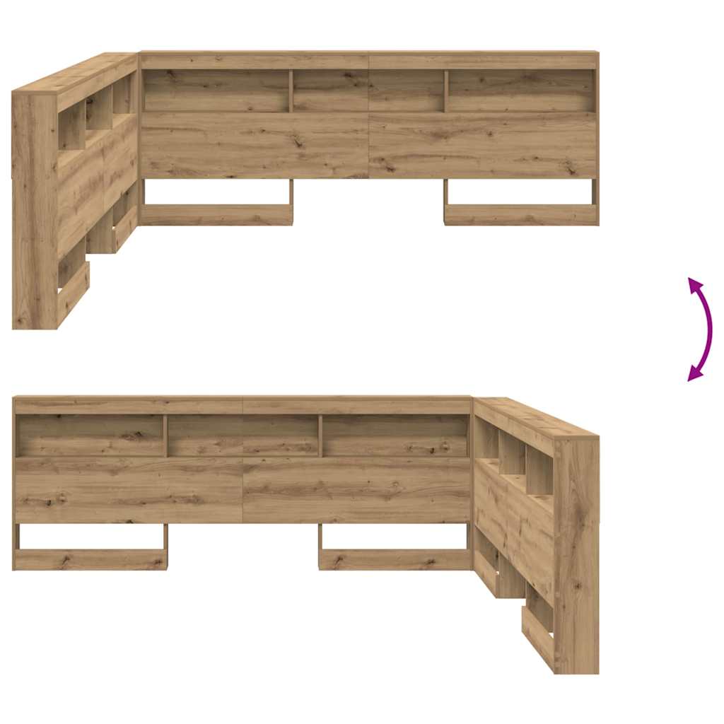 Aufbewahrungskopfteil Artisan-Eiche 200 cm Holzwerkstoff