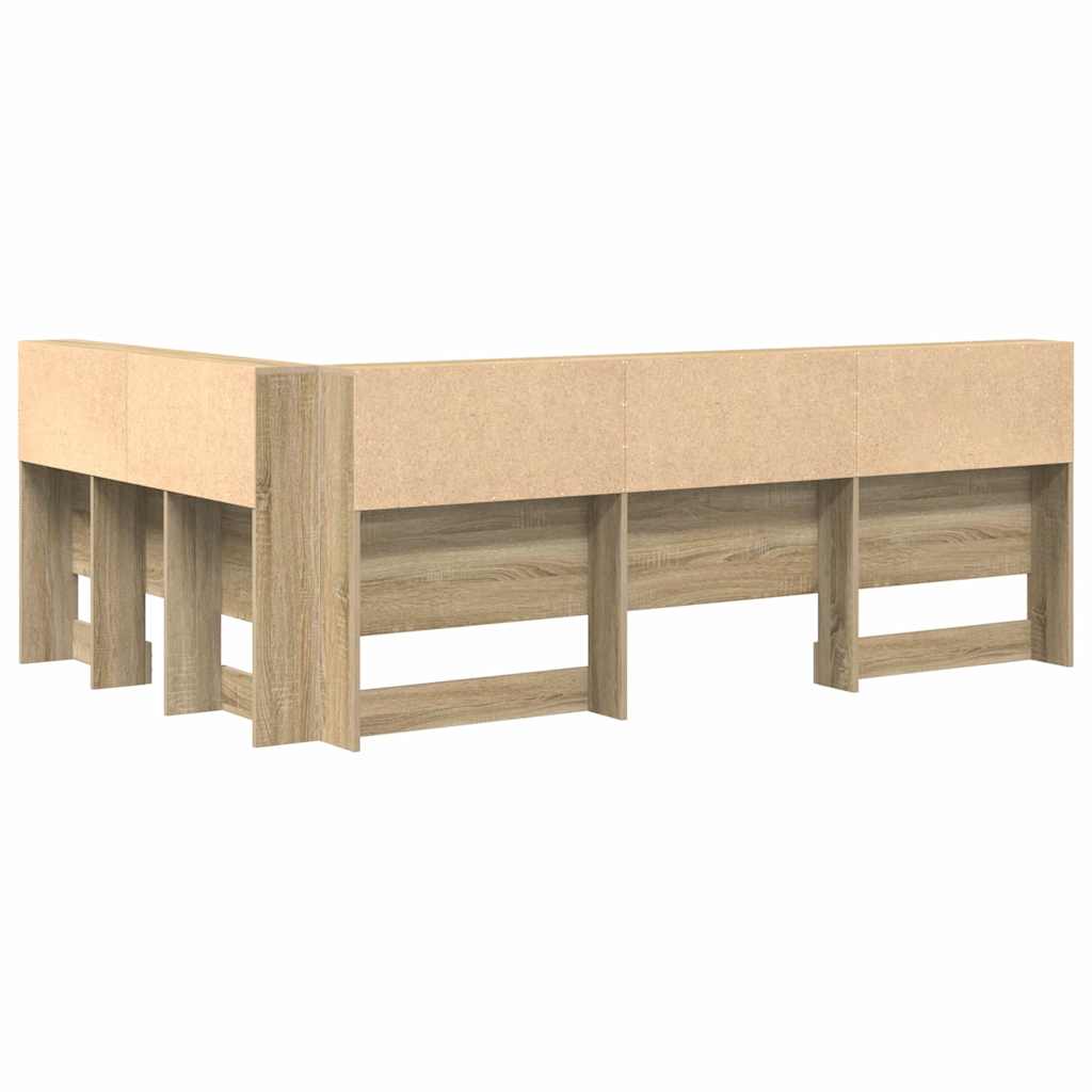 Aufbewahrungskopfteil Sonoma-Eiche 120 cm Holzwerkstoff