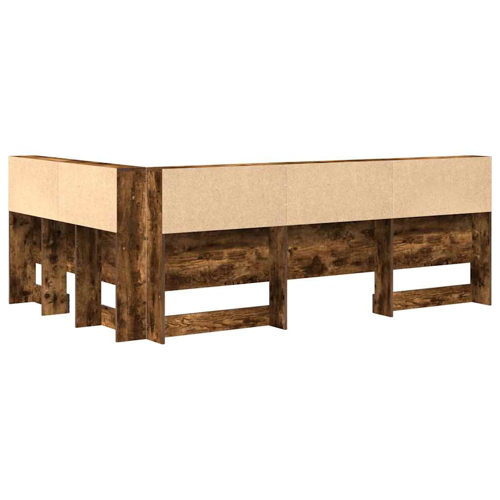 Aufbewahrungskopfteil Geräucherte Eiche 120 cm Holzwerkstoff