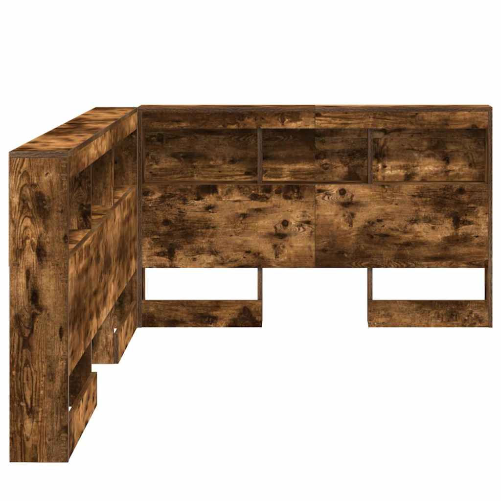 Aufbewahrungskopfteil Geräucherte Eiche 120 cm Holzwerkstoff
