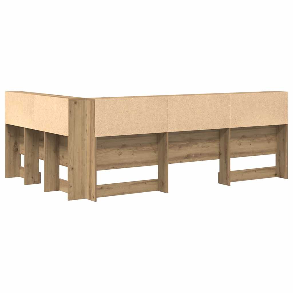 Aufbewahrungskopfteil Artisan-Eiche 120 cm Holzwerkstoff