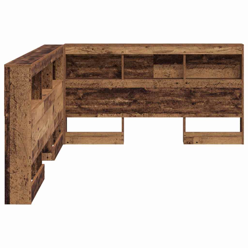 Aufbewahrungskopfteil mit Regal Altholz 140 cm Holzwerkstoff
