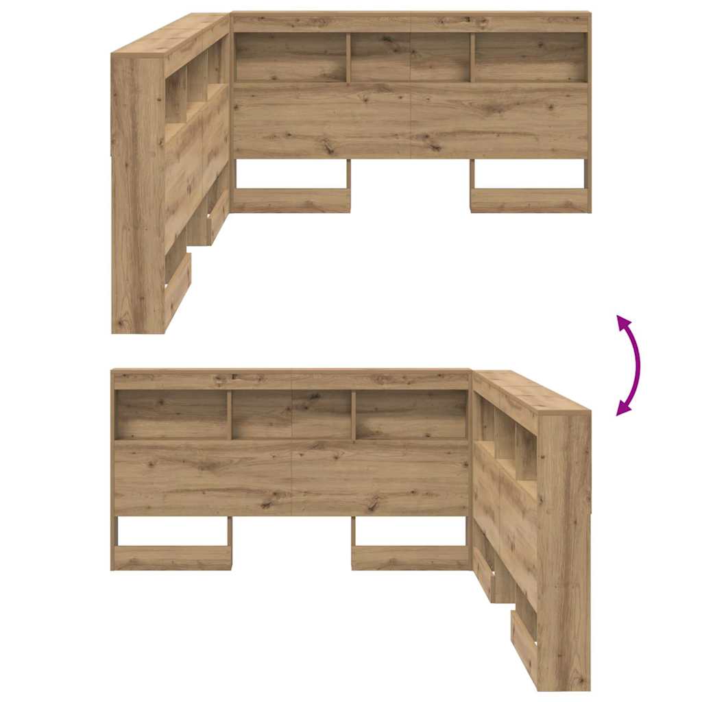Aufbewahrungskopfteil Artisan-Eiche 140 cm Holzwerkstoff