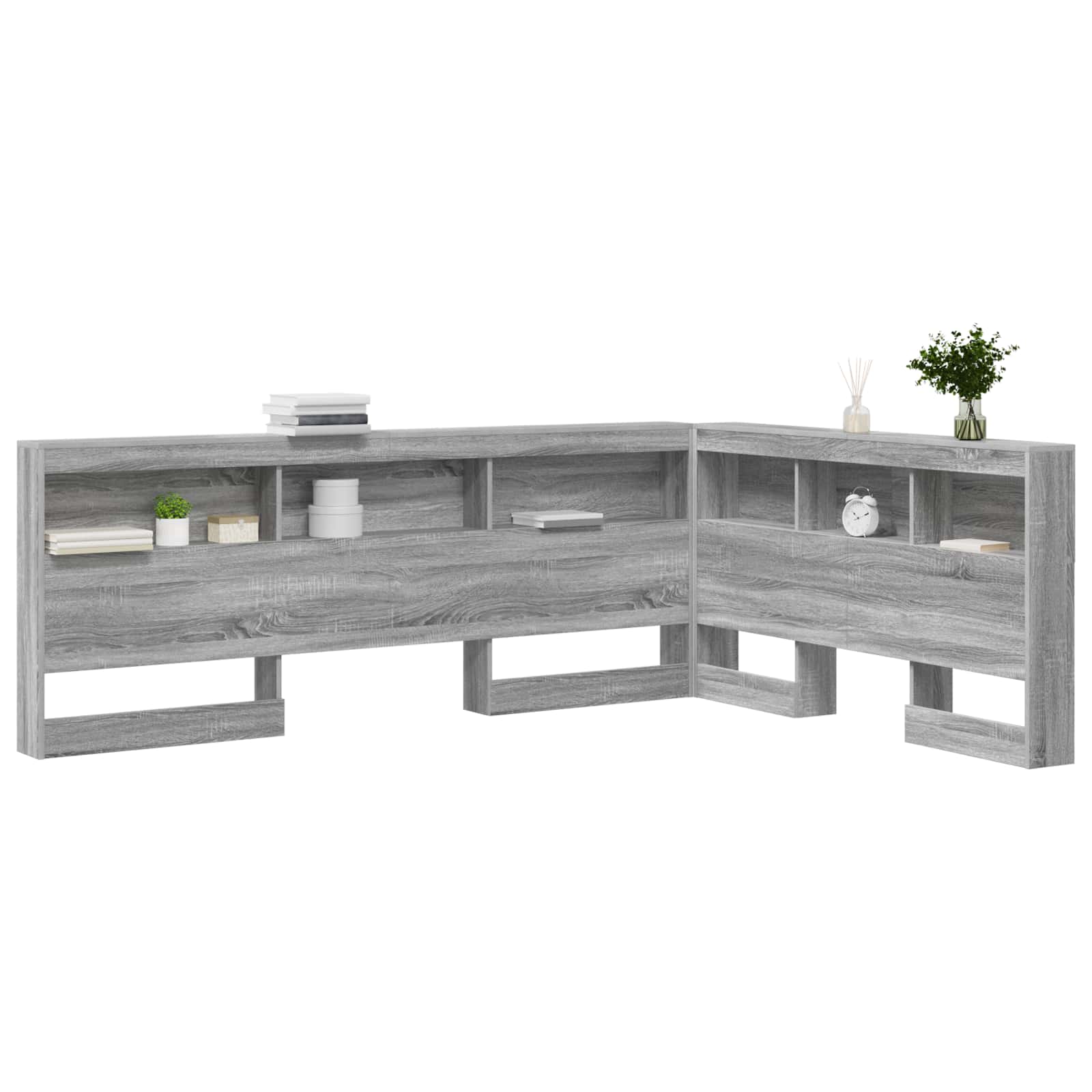 Aufbewahrungskopfteil Graues Sonoma 150 cm Holzwerkstoff