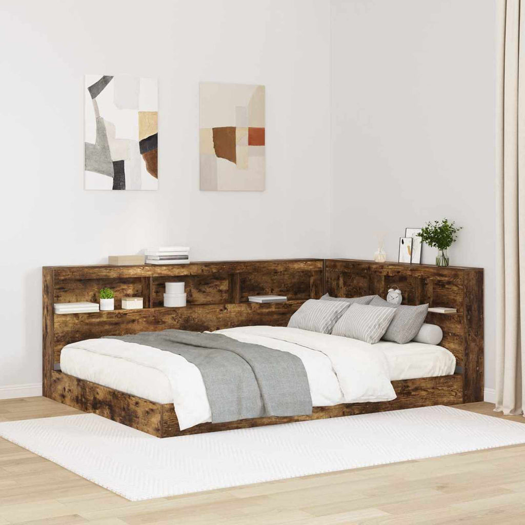 Aufbewahrungskopfteil Geräucherte Eiche 160 cm Holzwerkstoff