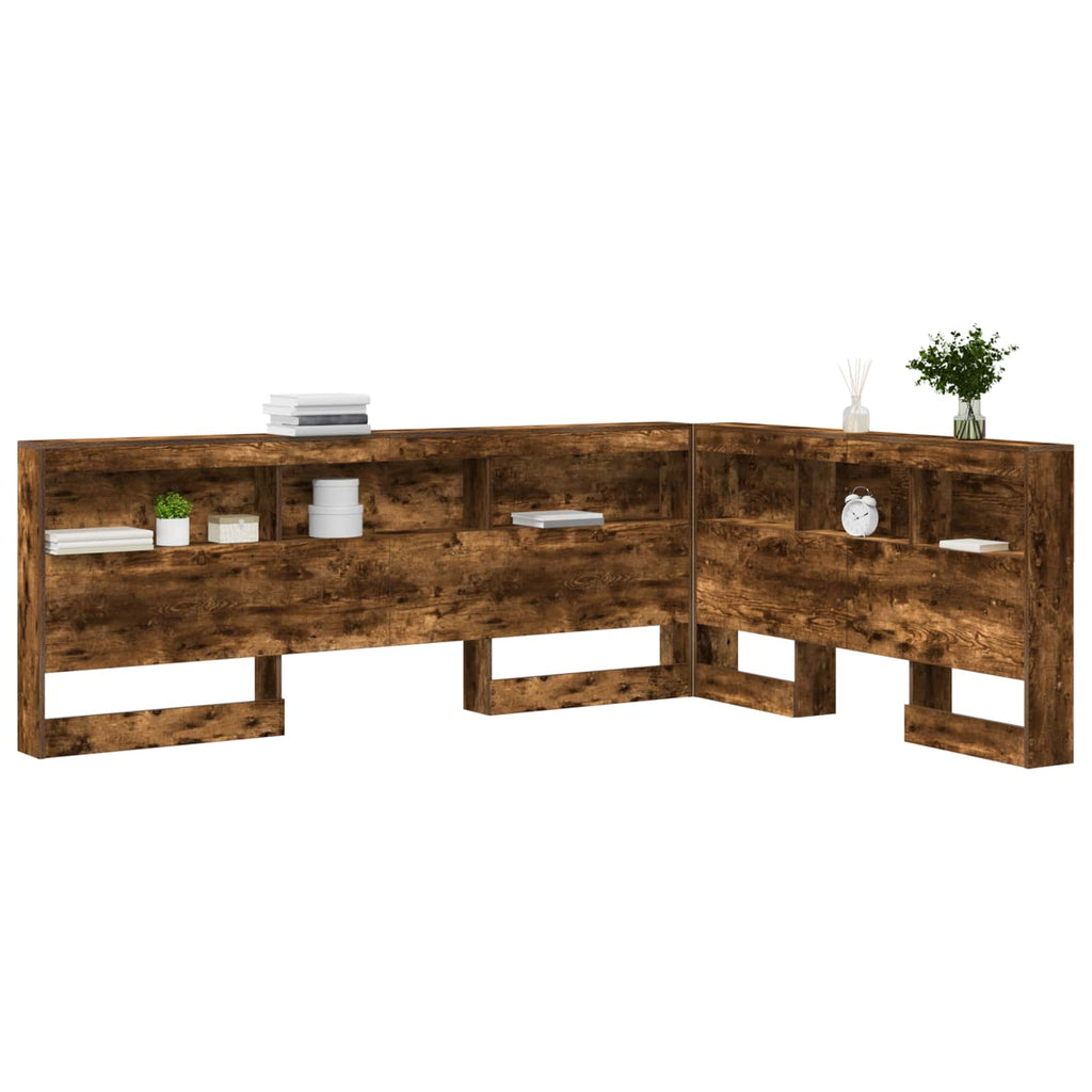 Aufbewahrungskopfteil Geräucherte Eiche 160 cm Holzwerkstoff
