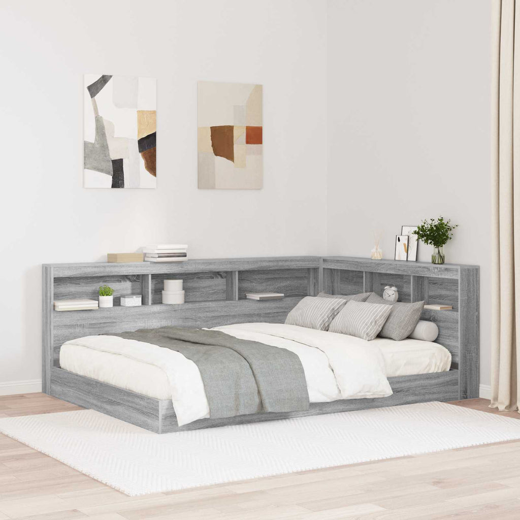 Aufbewahrungskopfteil Graues Sonoma 160 cm Holzwerkstoff