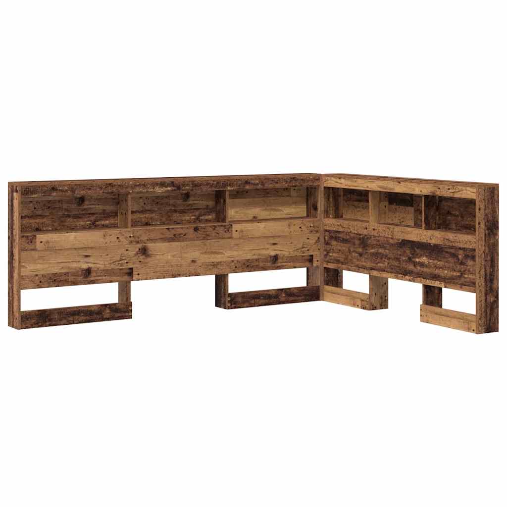 Aufbewahrungskopfteil mit Regal Altholz 160 cm Holzwerkstoff