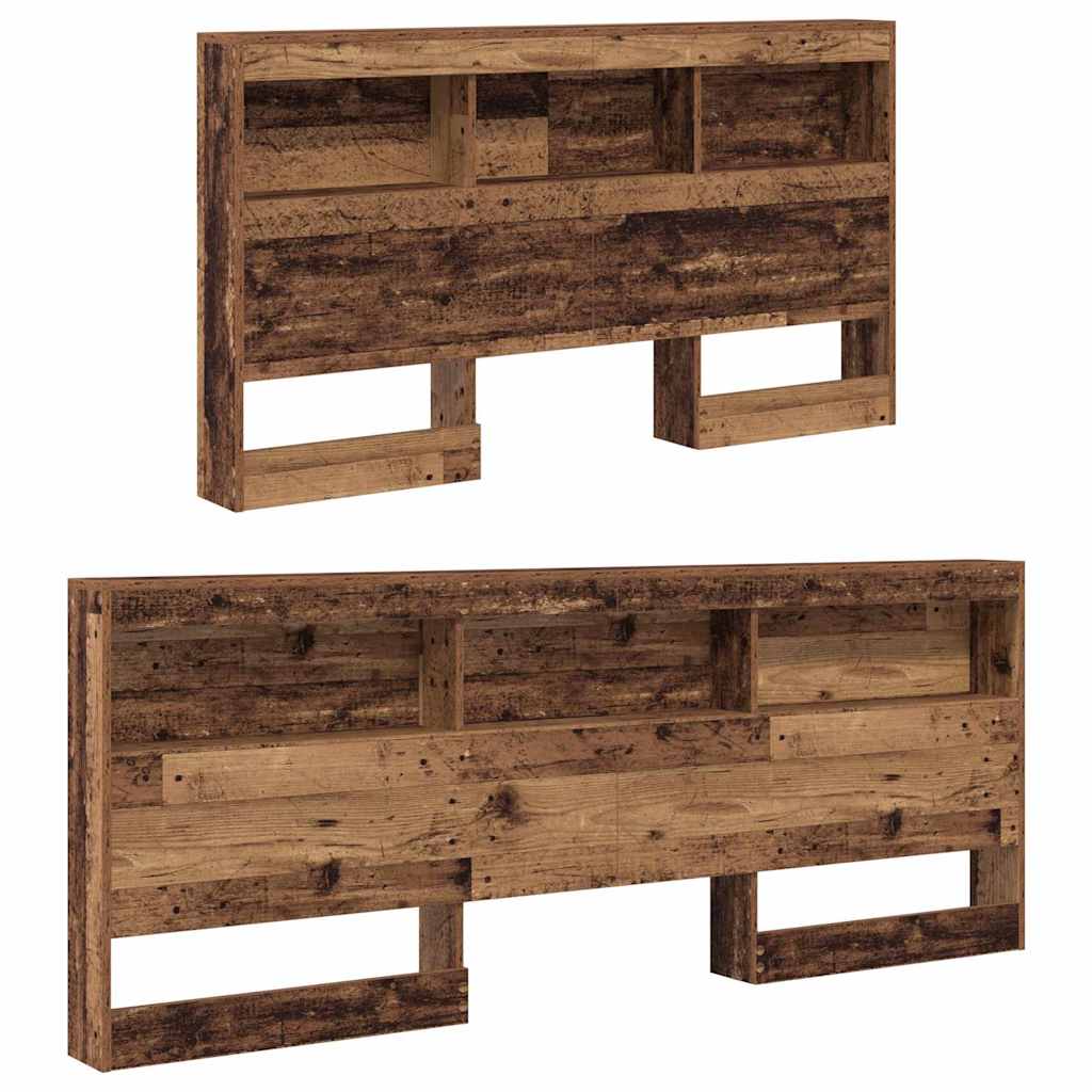 Aufbewahrungskopfteil mit Regal Altholz 160 cm Holzwerkstoff