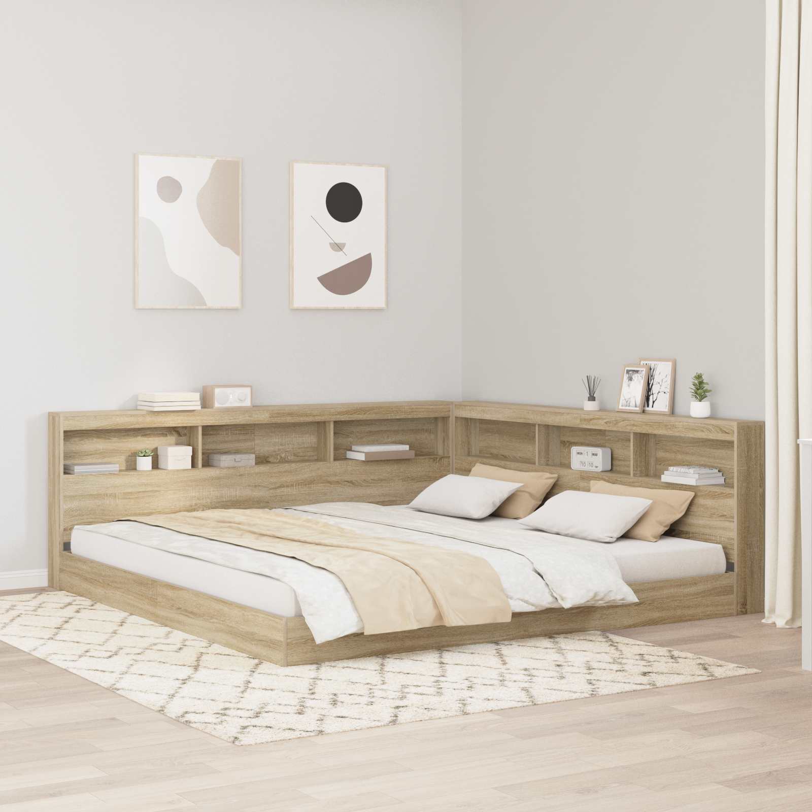 Aufbewahrungskopfteil Sonoma-Eiche 180 cm Holzwerkstoff