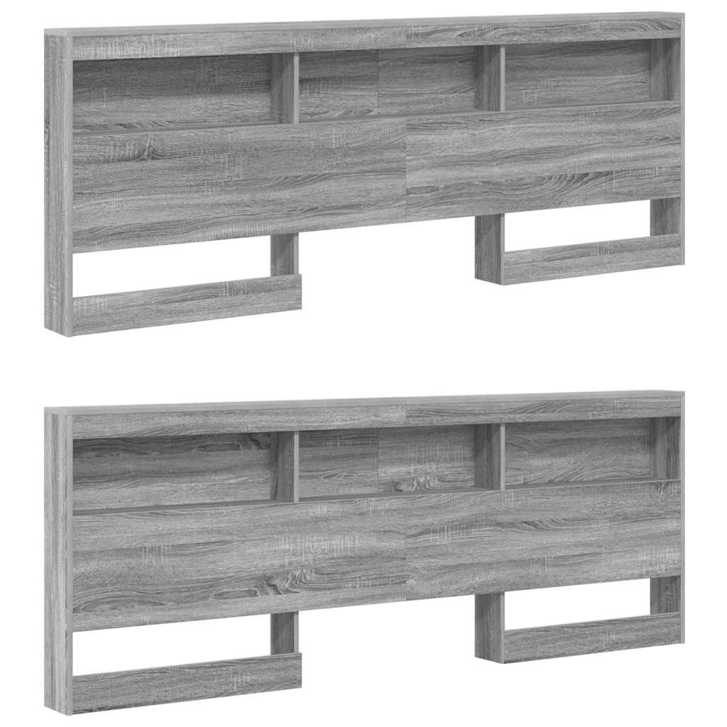 Aufbewahrungskopfteil Graues Sonoma 180 cm Holzwerkstoff