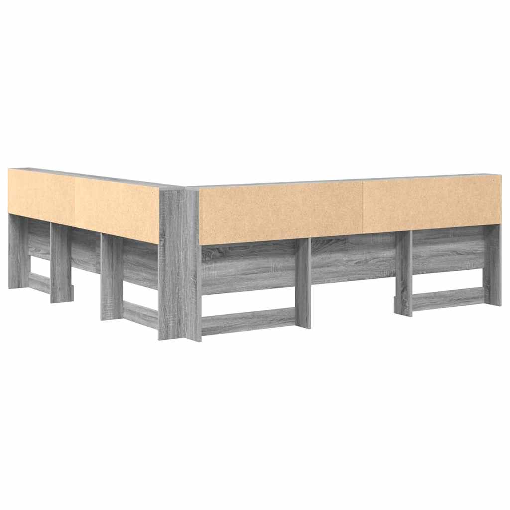 Aufbewahrungskopfteil Graues Sonoma 180 cm Holzwerkstoff