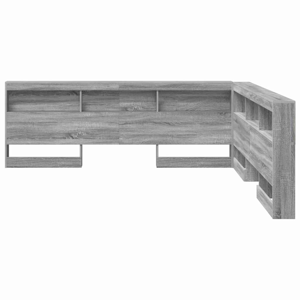 Aufbewahrungskopfteil Graues Sonoma 180 cm Holzwerkstoff