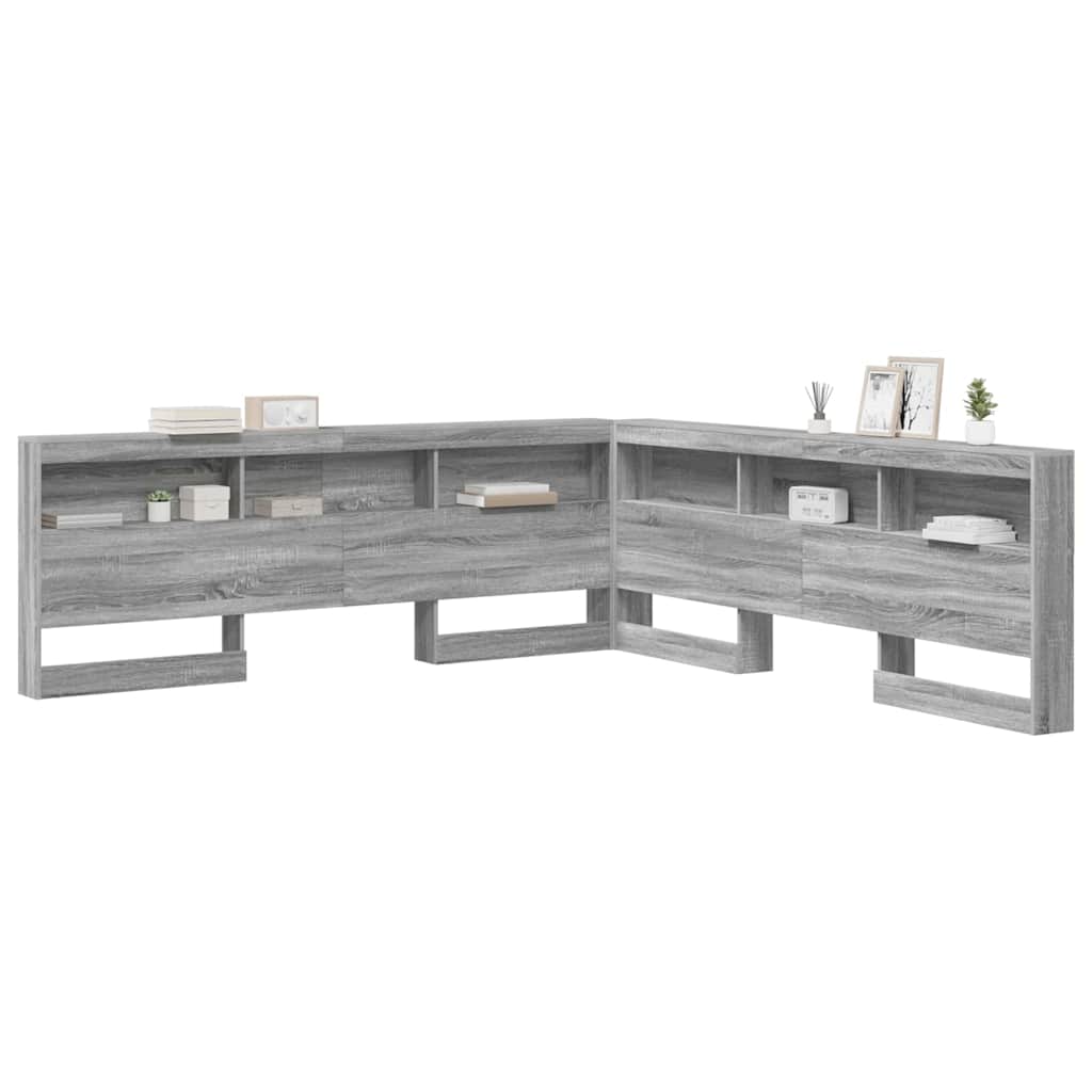 Aufbewahrungskopfteil Graues Sonoma 180 cm Holzwerkstoff