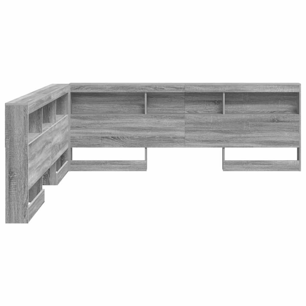 Aufbewahrungskopfteil Graues Sonoma 180 cm Holzwerkstoff