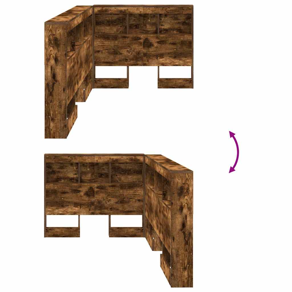 Aufbewahrungskopfteil Geräucherte Eiche 90 cm Holzwerkstoff