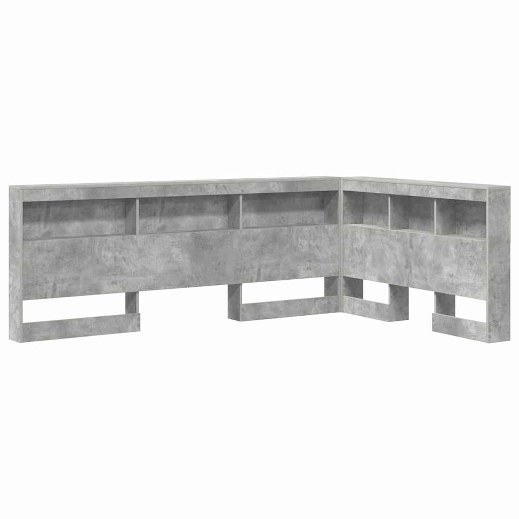 Aufbewahrungskopfteil Beton Grau 207,5 x 137,5 x 76,5 cm